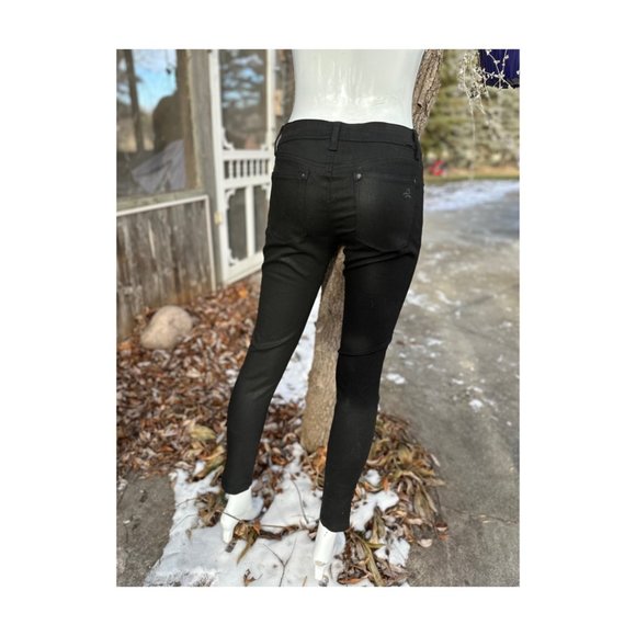DL1961 Emma Power Legging Lamb Leather Skinny Jeans Coated Denim Edgy Sz 29 - Picture 7 of 16